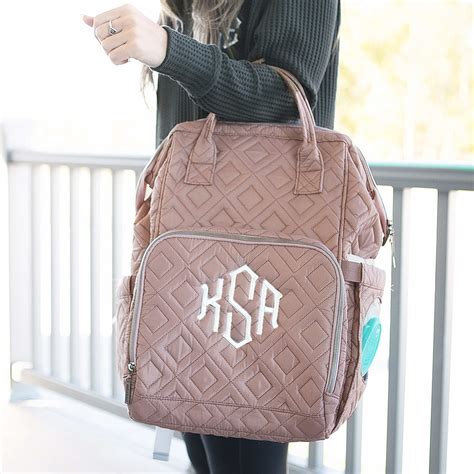 monogrammed quilted diaper bags wholesale.